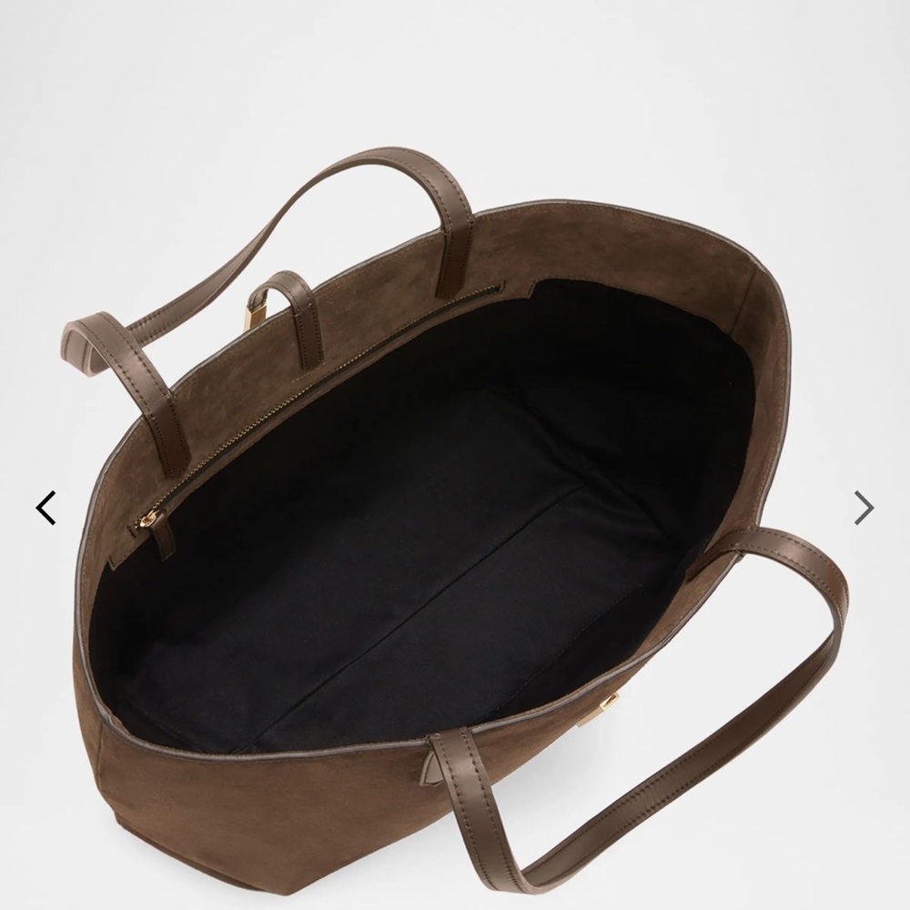 NWT. DEMELLIER LONDON The Tokyo Tote - mocha suede & mocha smooth - Picture 4 of 8